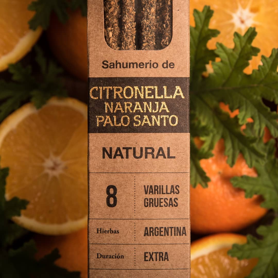 Sahumerio Natural Citronella Naranja Palo Santo - Sagrada Madre