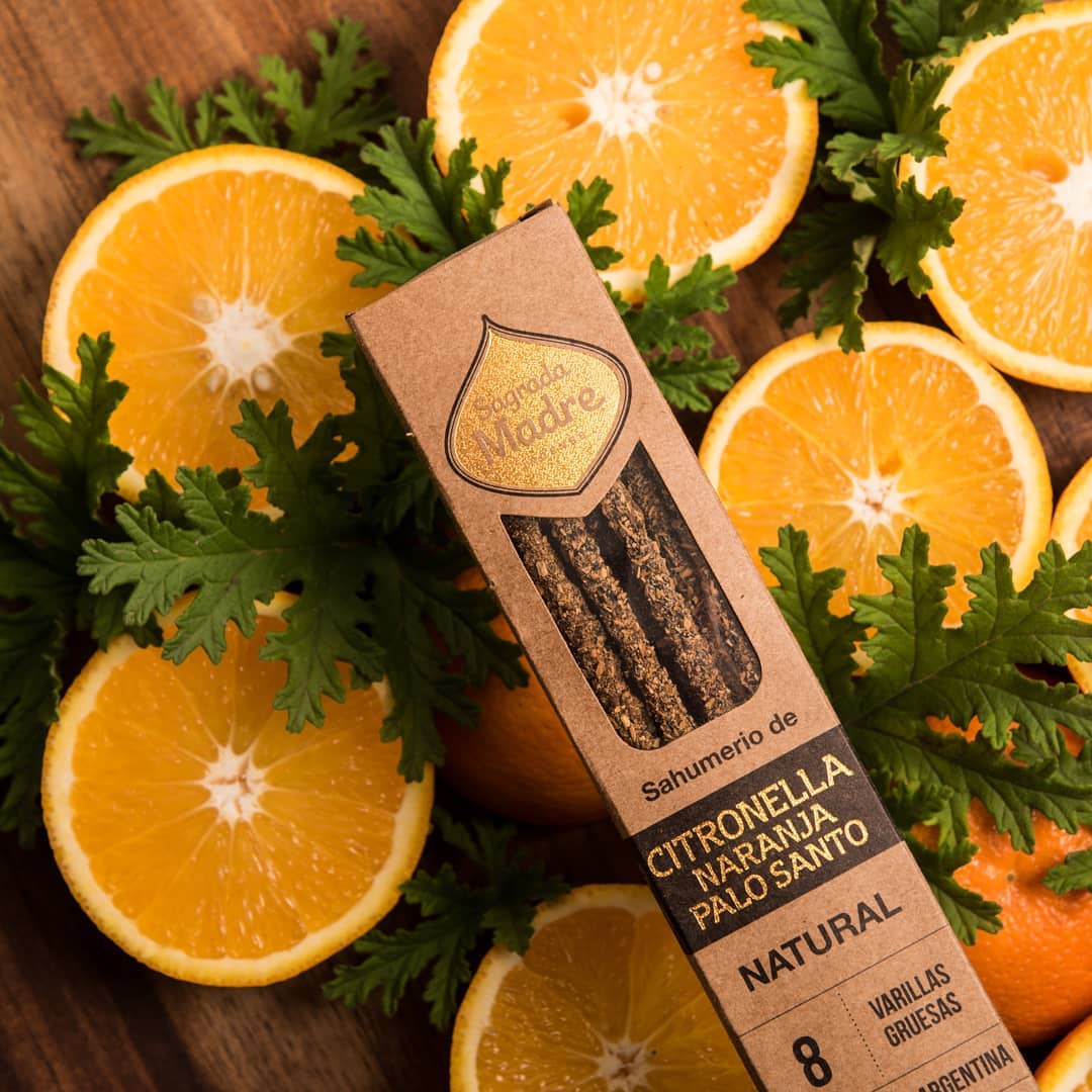 Sahumerio Natural Citronella Naranja Palo Santo - Sagrada Madre